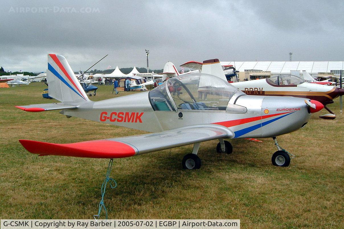 G-CSMK, 2002 Aerotechnik EV-97 Eurostar C/N PFA 315-13813, Evektor EV-97 Eurostar [PFA 315-13813] Kemble~G 02/07/2005