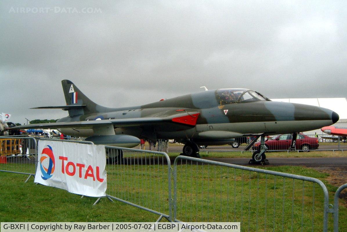 G-BXFI, 1955 Hawker Hunter T.7 C/N 41H-670818, Hawker Hunter T.7 [41H/670818] (Delta-Jets) Kemble~G 02/07/2005