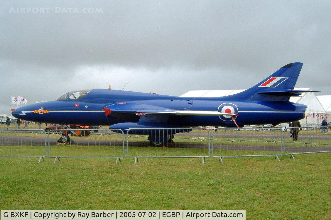 G-BXKF, 1958 Hawker Hunter T.7 C/N 41H/003315, Hawker Hunter T.7 [HABL003314] (Delta Jets) Kemble~G 02/07/2005