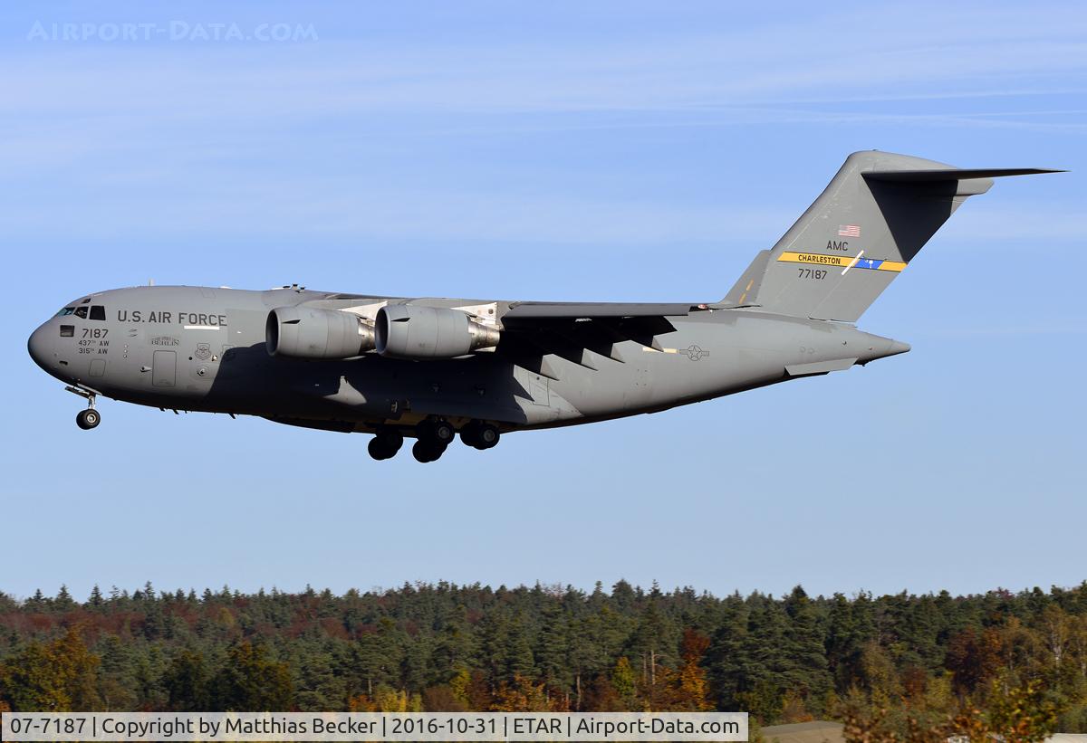 07-7187, 2007 Boeing C-17A Globemaster III C/N P-187, 07-7187