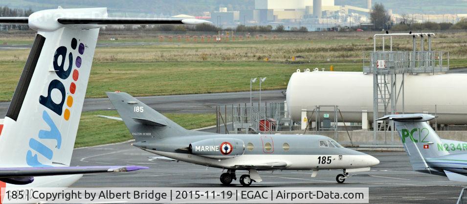 185, Dassault Mystere IVA C/N 185, Arriving at Belfast City.