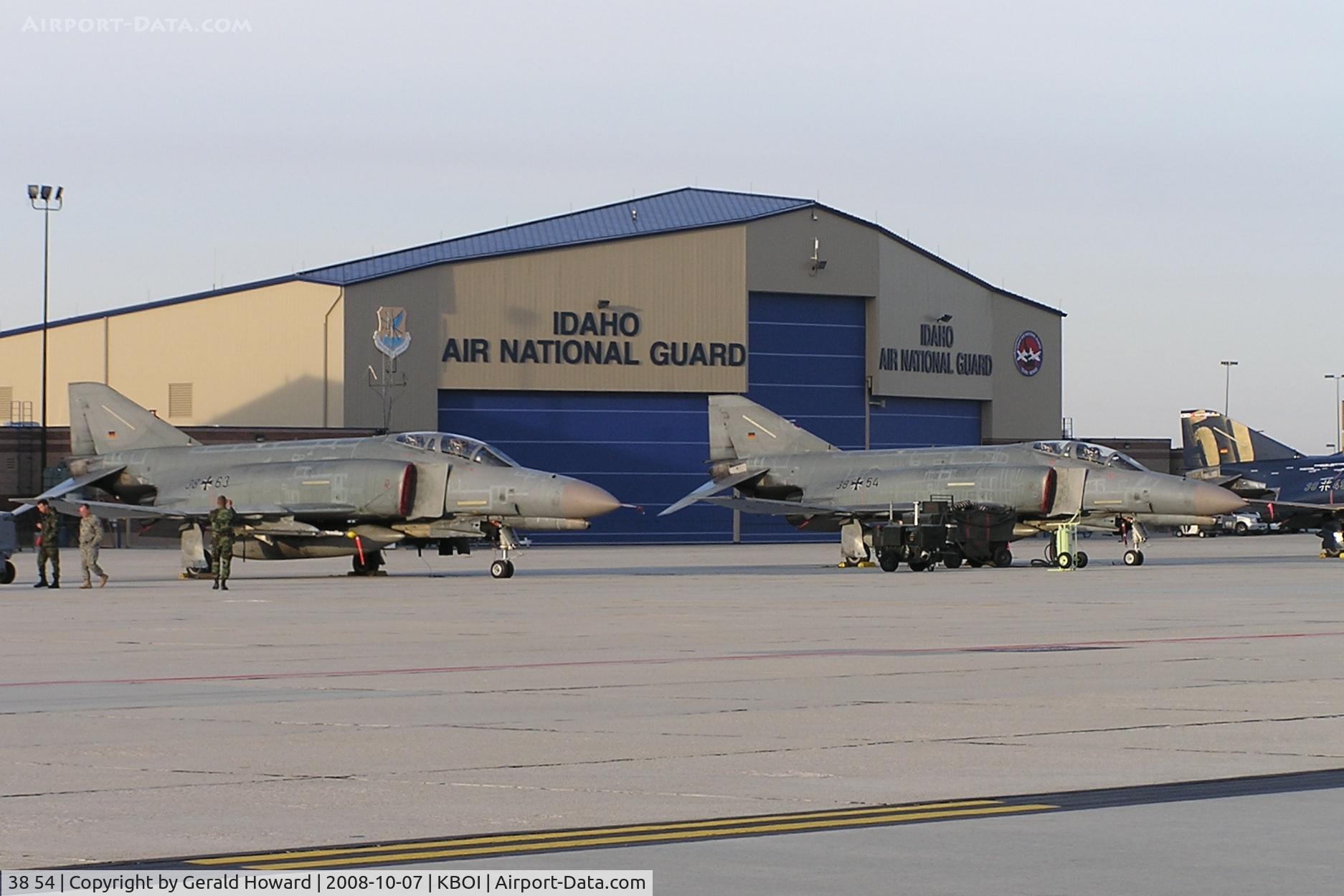 38 54, 1972 McDonnell Douglas F-4F Phantom II C/N 4761, 38-54 & 38-63 parked on Idaho Air Guard ramp. Departing this day for Germany after several weeks training.