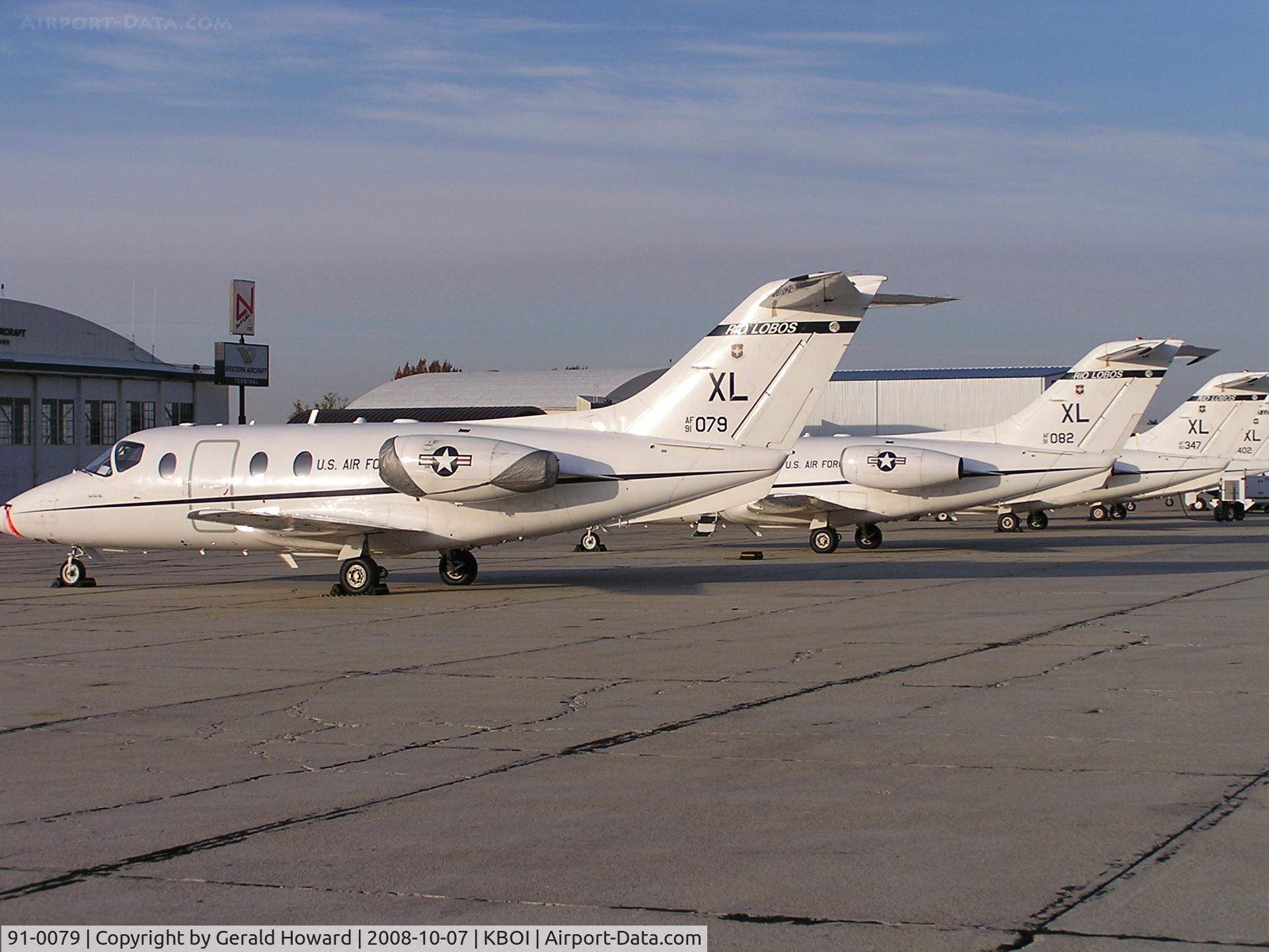 91-0079, 1991 Beechcraft T-1A Jayhawk C/N TT-20, Parked along with 91-0082, 92-0347 and 90-0402 on Western ramp. 86th Flying Training Sq., 