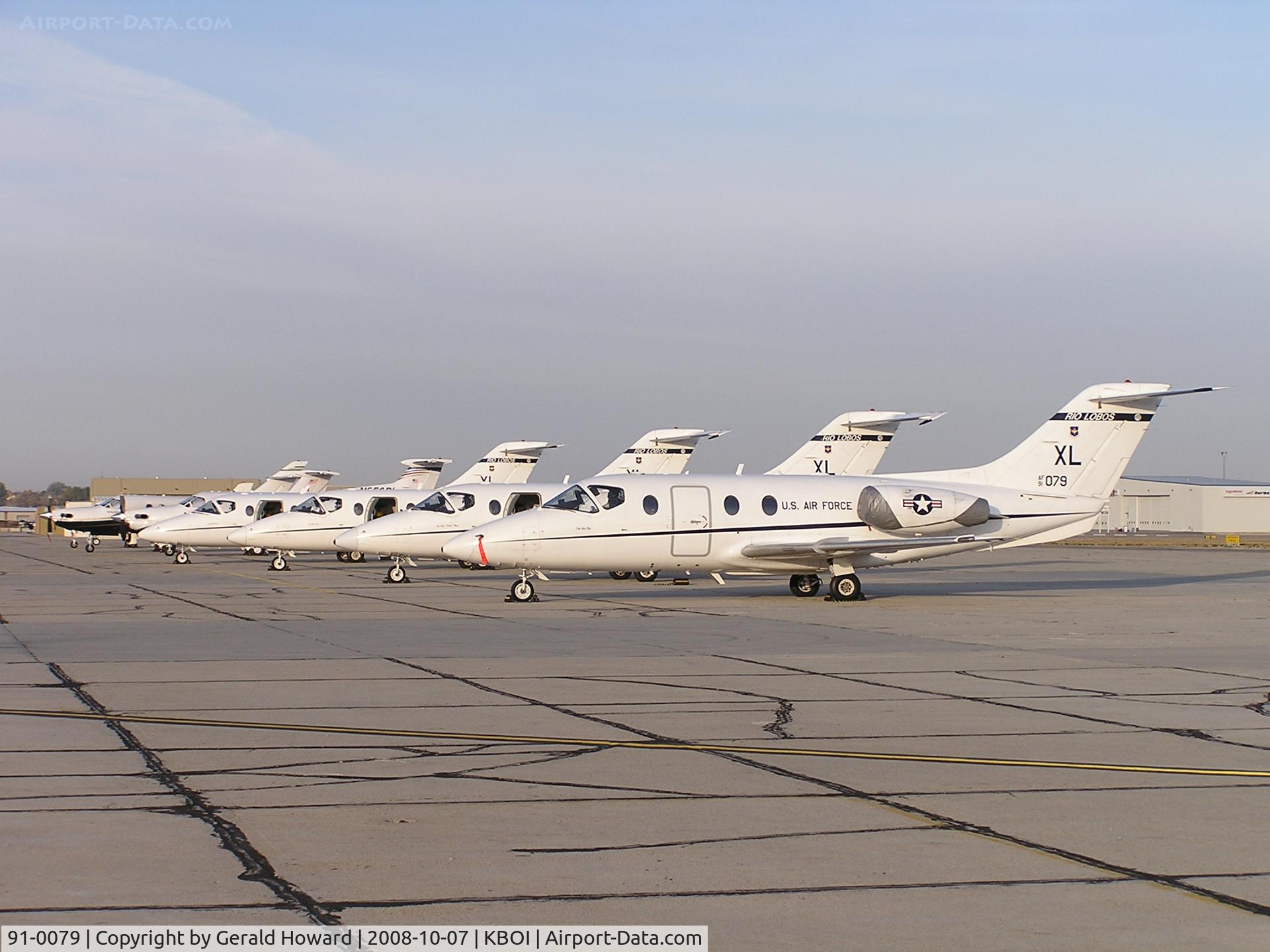91-0079, 1991 Beechcraft T-1A Jayhawk C/N TT-20, Parked with 90=0402, 91-0082 and 92-0347. 86th Flying Training Sq., 
