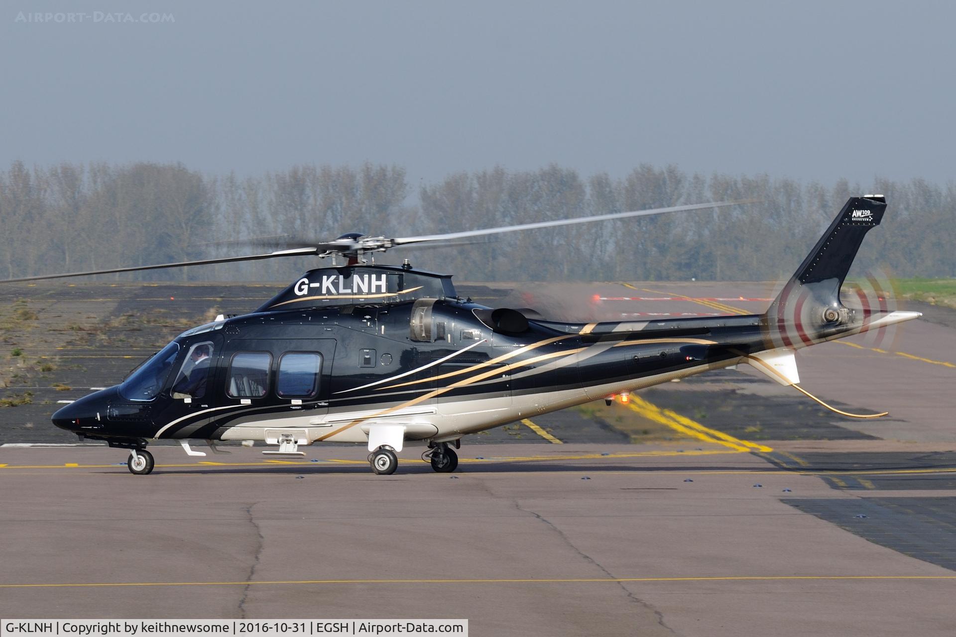 G-KLNH, 2016 AgustaWestland AW-109SP Grand New C/N 22364, Arriving at misty Norwich.