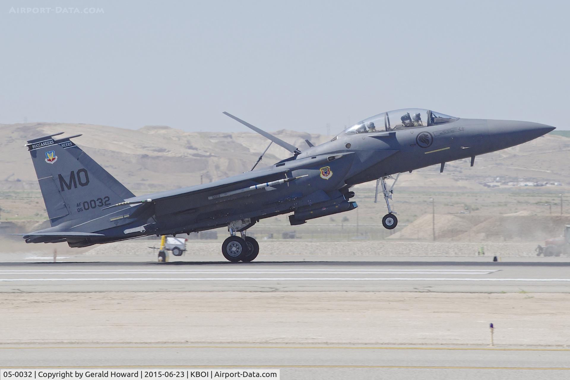 05-0032, 2005 Boeing F-15SG Strike Eagle C/N SG32, Landing RWY 28R. 428th Fighter Sq., 