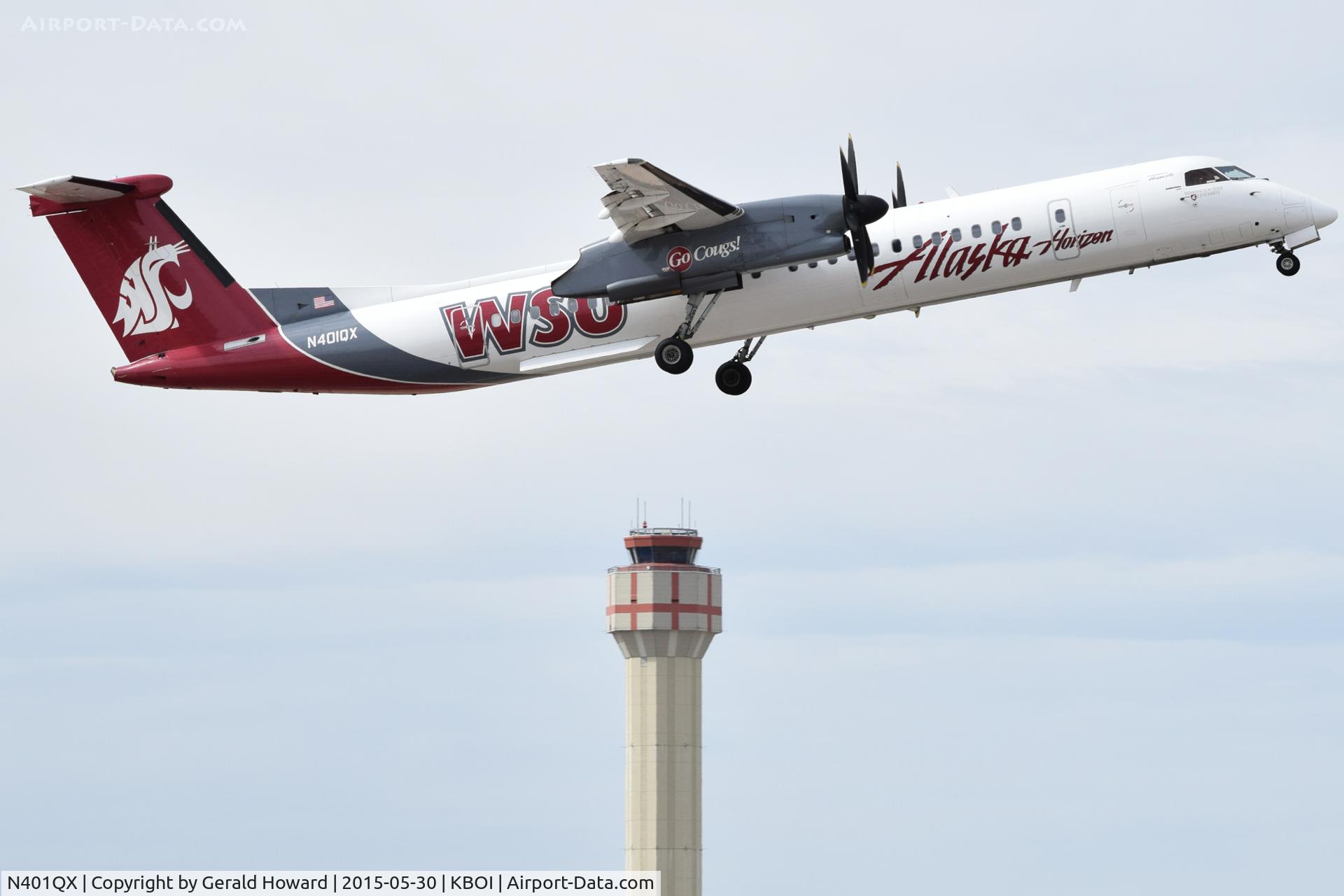 N401QX, 2001 De Havilland Canada DHC-8-402 Dash 8 C/N 4031, Departing RWY 28R.