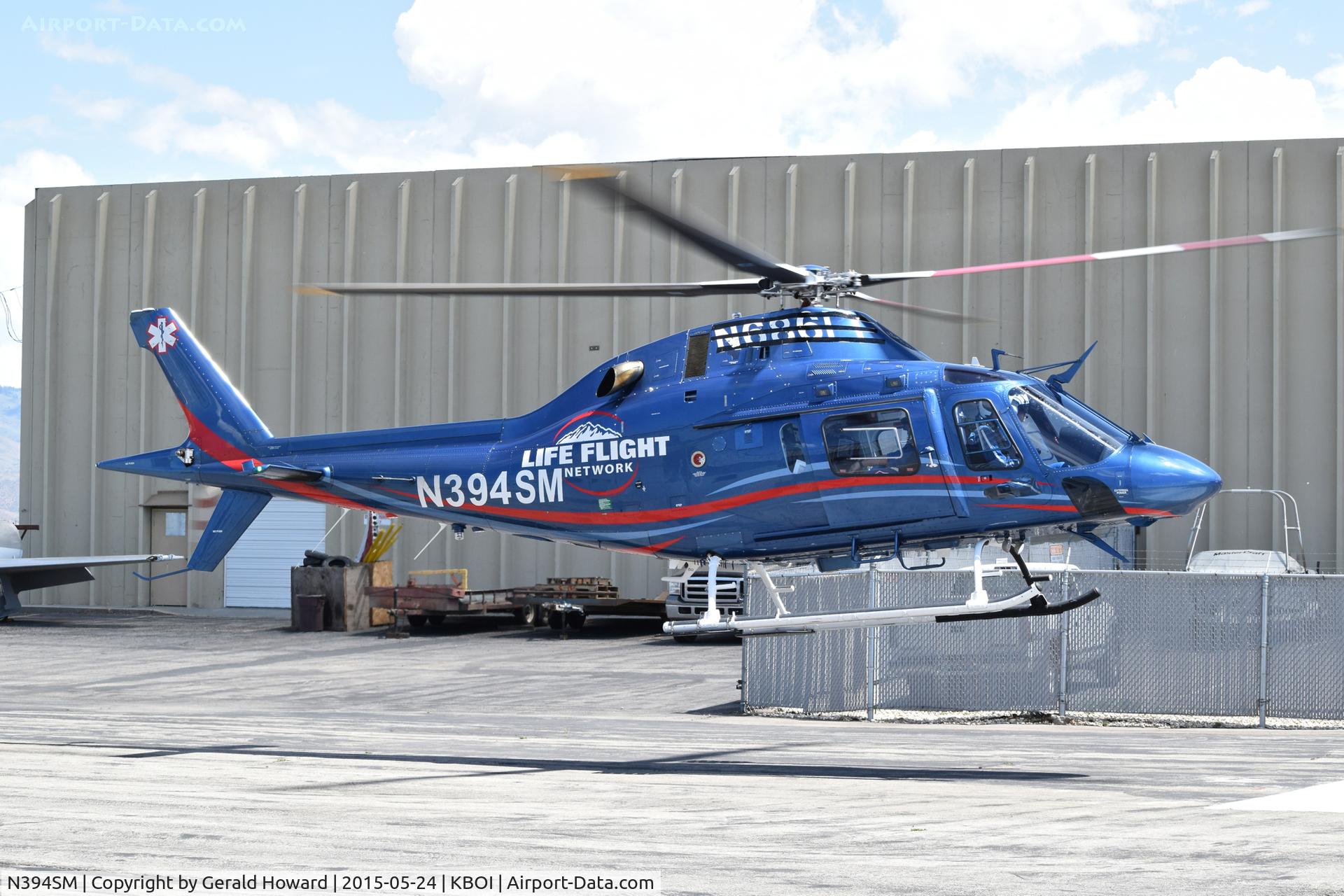 N394SM, 2015 AgustaWestland AW-119 MKII Koala C/N 14832, Landing at helipad for Lifeflight.