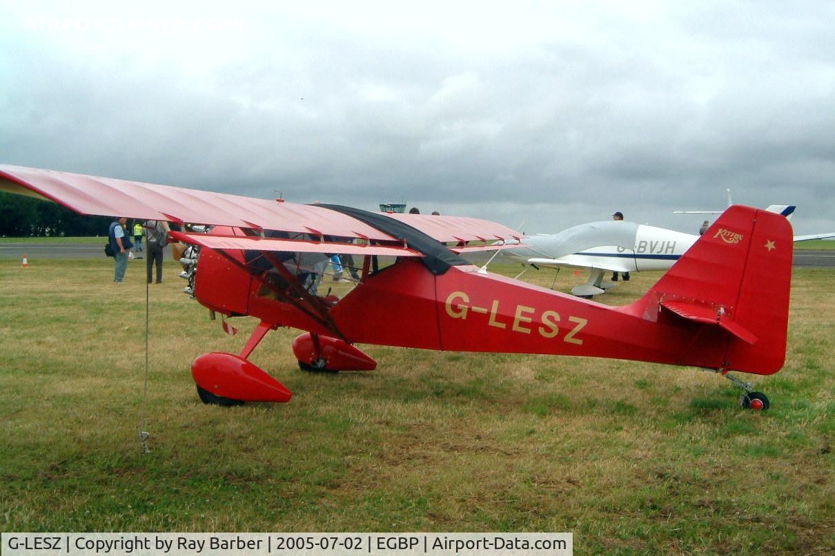 G-LESZ, 2003 Skystar Kitfox Series 5 C/N PFA 172C-12822, Denney Kitfox Mk.V [PFA 172C-12822] Kemble~G 02/07/2005