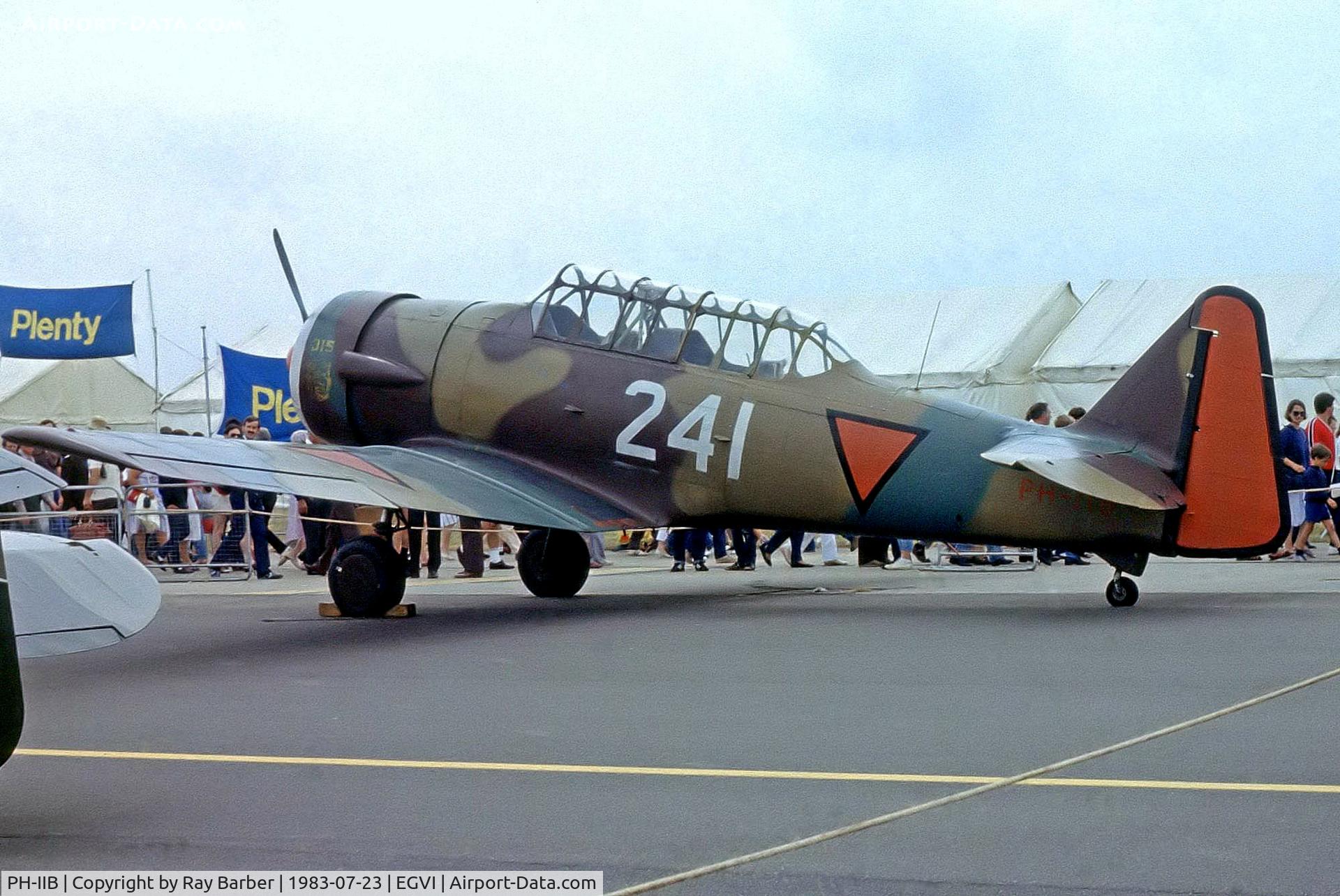 PH-IIB, 1943 Noorduyn AT-16 Harvard IIB C/N 14A-1467, PH-IIB   Noorduyn AT-16 Harvard IIb [14A-1467] RAF Greenham Common~ 23/07/1983. From a slide.