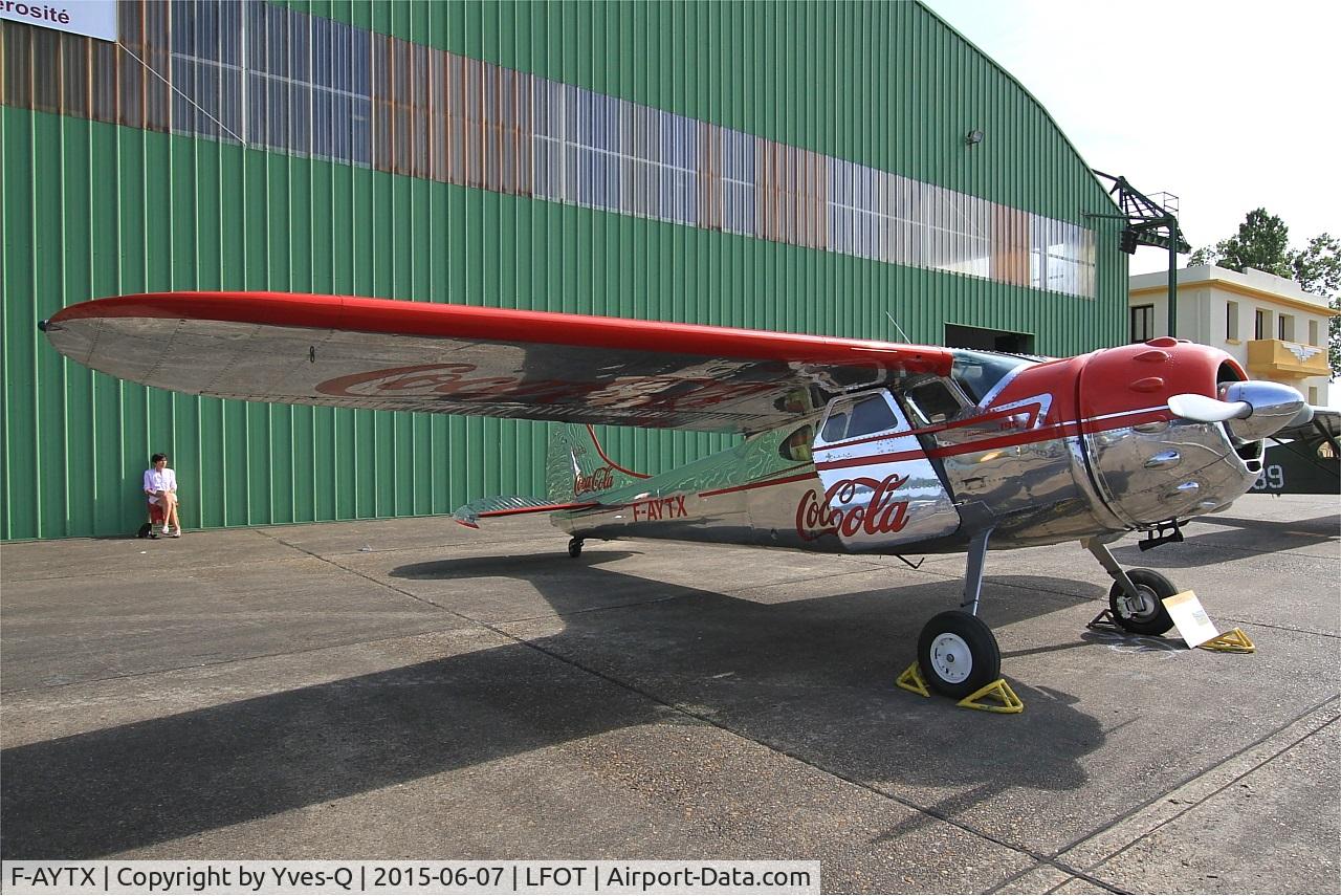 F-AYTX, 1950 Cessna 195 C/N 7496, Cessna 195, Static display, Tours-St Symphorien Air Base 705 (LFOT-TUF) Open day 2015