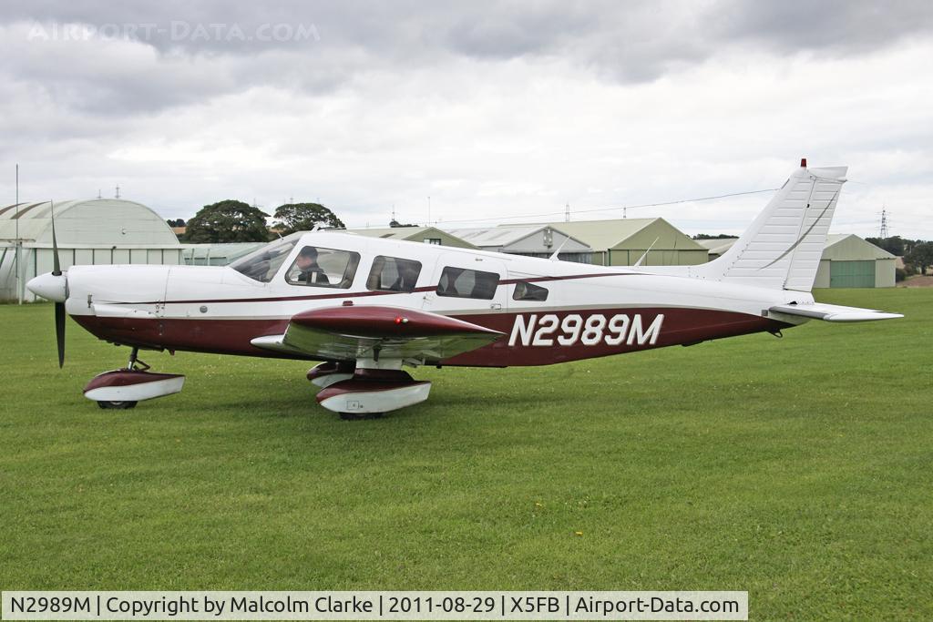 N2989M, 1977 Piper PA-32-300 Cherokee Six Cherokee Six C/N 32-7840062, Piper PA-32-300 Cherokee Six, Fishburn Airfield, August 29th 2011.