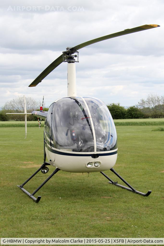 G-HBMW, 1981 Robinson R22 C/N 0170, Robinson R22, Fishburn Airfield, May 25th 2015.