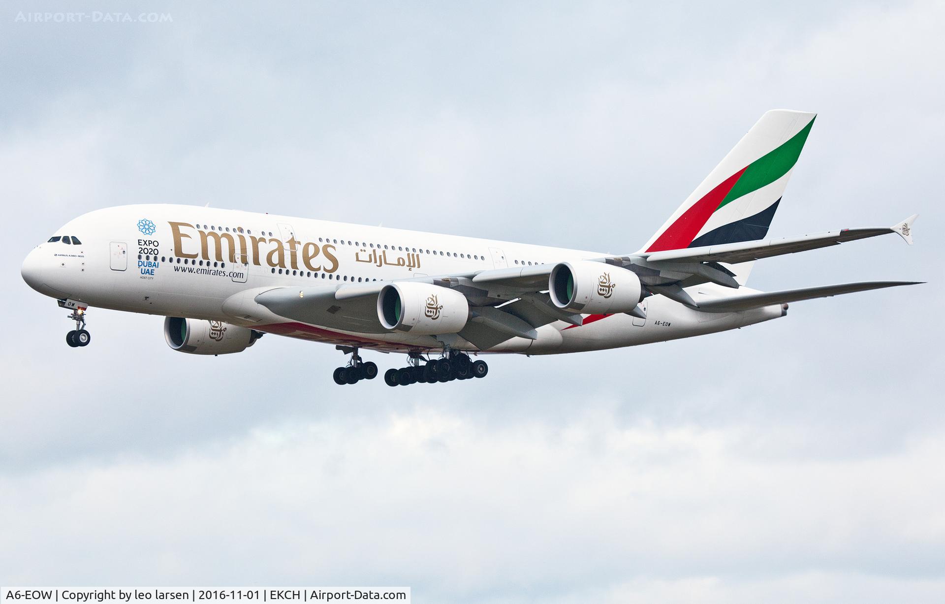 A6-EOW, 2015 Airbus A380-861 C/N 207, Copenhagen 1.11.16