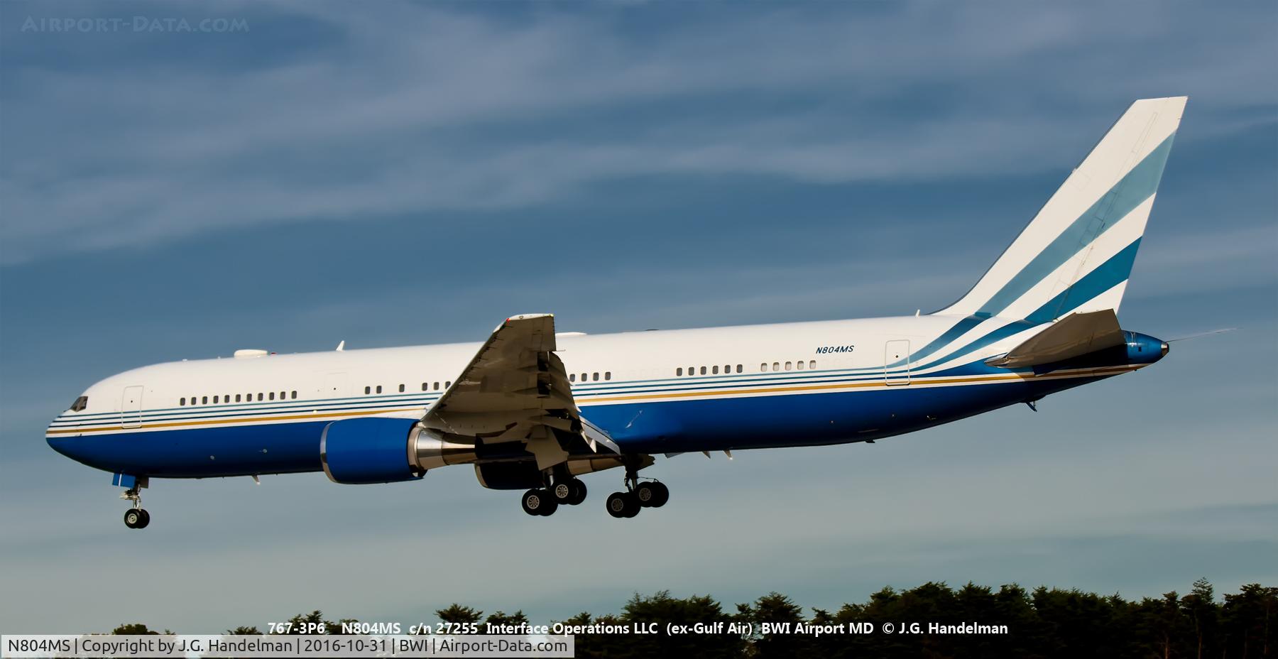 N804MS, 1993 Boeing 767-3P6 C/N 27255, Near touch down on 33L.