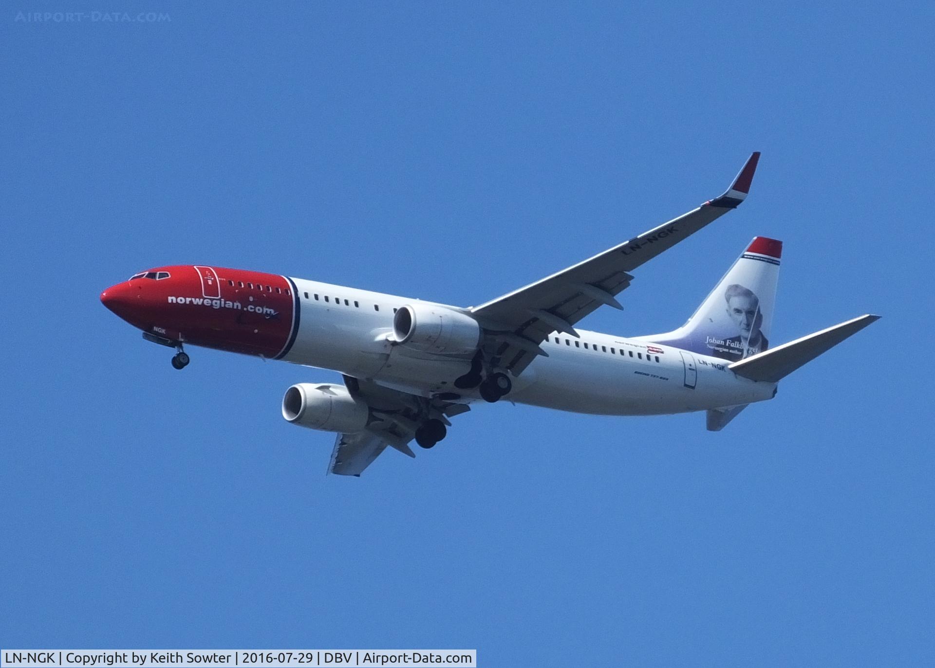 LN-NGK, 2013 Boeing 737-8JP C/N 39022, Short finals to land at Dubrovnik