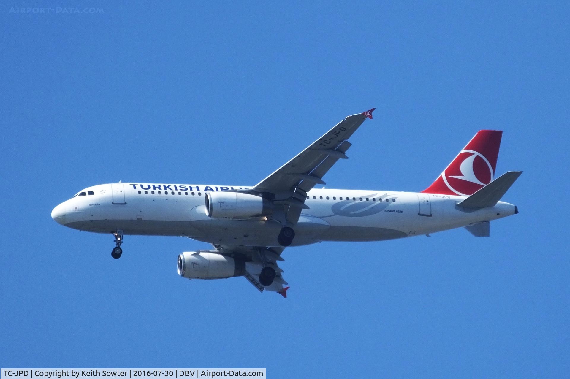 TC-JPD, 2006 Airbus A320-232 C/N 2934, Short finals to land at Dubrovnik