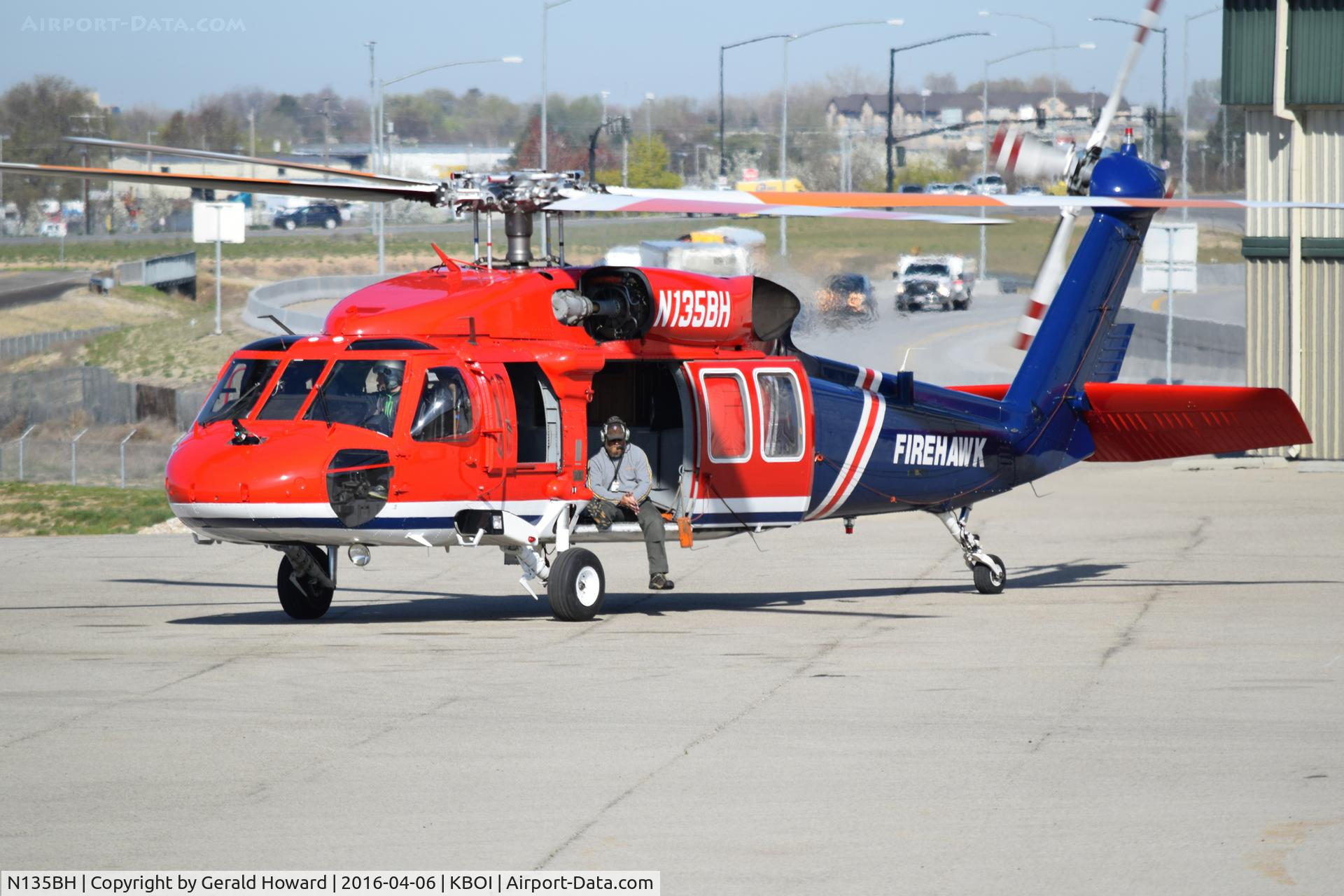 N135BH, 1992 Sikorsky S-70A-27 C/N 701825, Doing a run up at Firehawk's ramp.