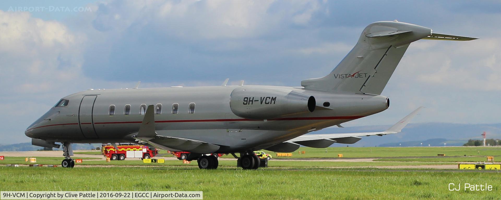 9H-VCM, 2016 Bombardier Challenger 300 (BD-100-1A10) C/N 20624, at EGCC