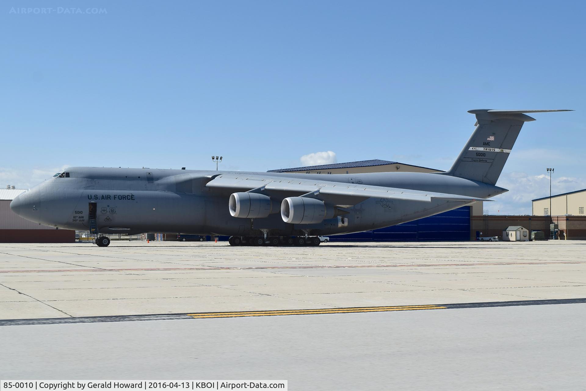 85-0010, 1985 Lockheed C-5M Super Galaxy C/N 500-0096, Parked on Air Guard ramp for equipment transport to Middle East deployment.
