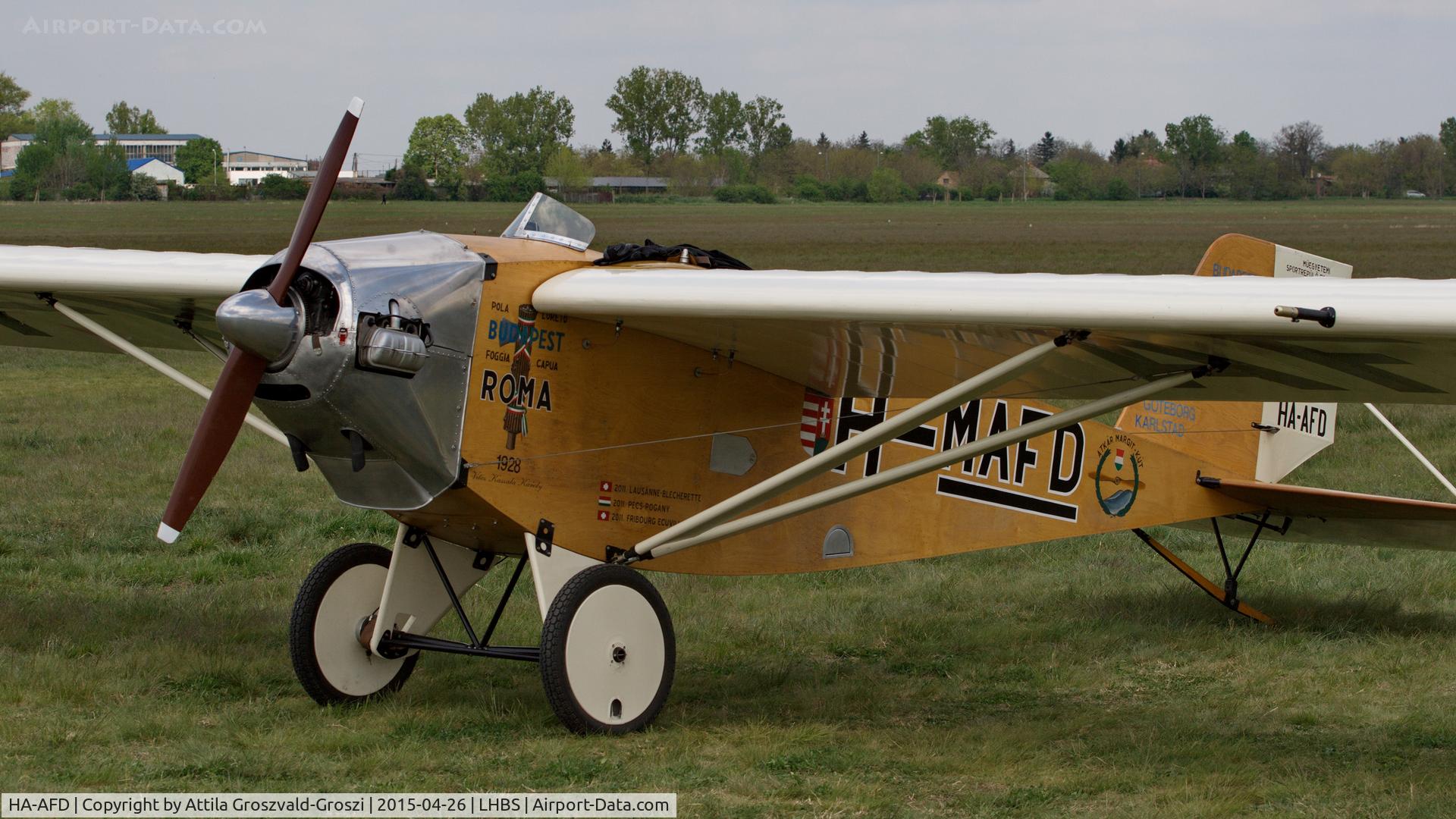 HA-AFD, 2005 Váradi László L-2 Roma replica C/N 001, Budaörs Airport, Hungary. Gold Timer Fundanation airshow