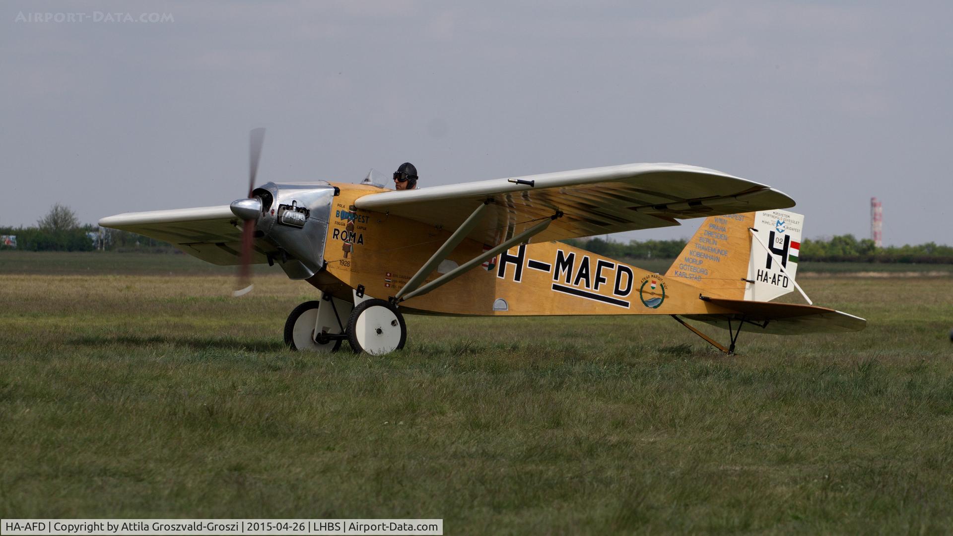 HA-AFD, 2005 Váradi László L-2 Roma replica C/N 001, Budaörs Airport, Hungary. Gold Timer Fundanation airshow