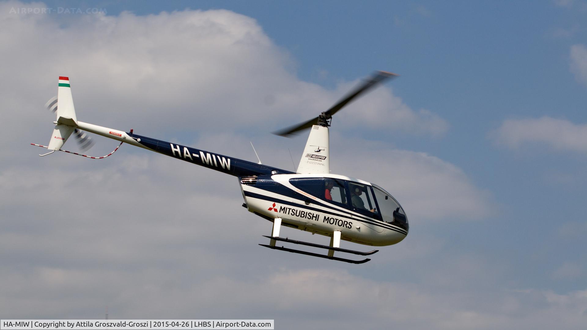 HA-MIW, 1998 Robinson R44 Astro C/N 0543, Budaörs Airport, Hungary. Gold Timer Fundanation airshow