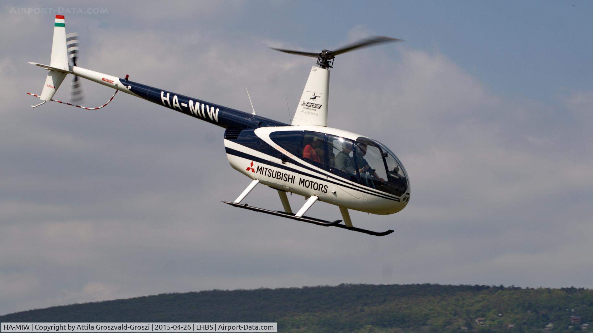 HA-MIW, 1998 Robinson R44 Astro C/N 0543, Budaörs Airport, Hungary. Gold Timer Fundanation airshow
