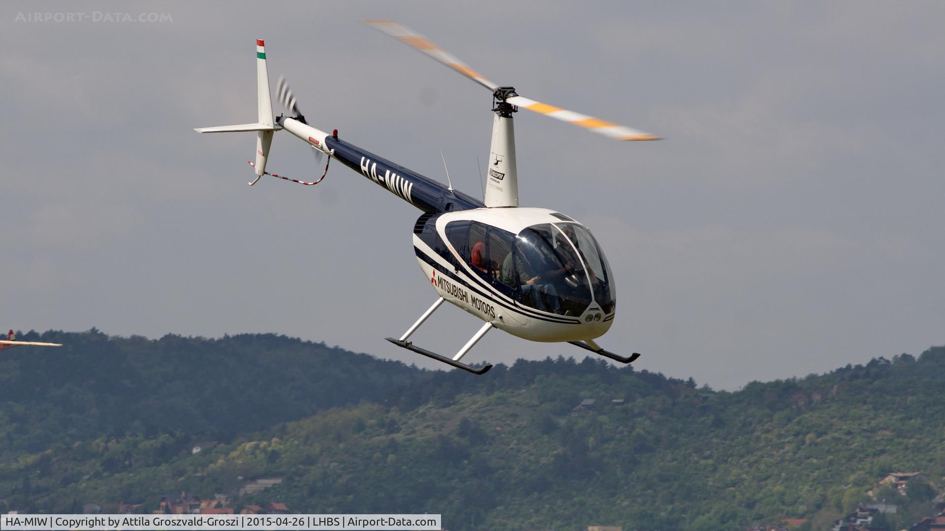 HA-MIW, 1998 Robinson R44 Astro C/N 0543, Budaörs Airport, Hungary. Gold Timer Fundanation airshow