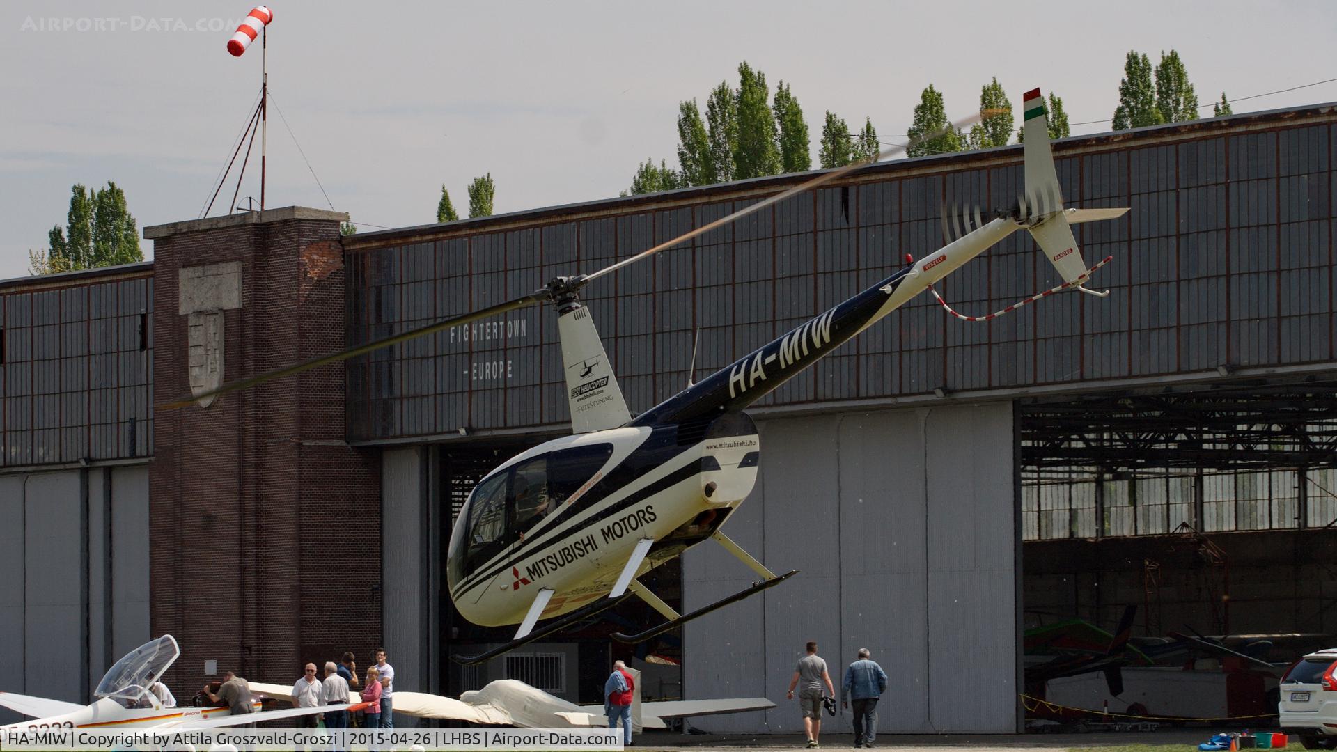 HA-MIW, 1998 Robinson R44 Astro C/N 0543, Budaörs Airport, Hungary. Gold Timer Fundanation airshow