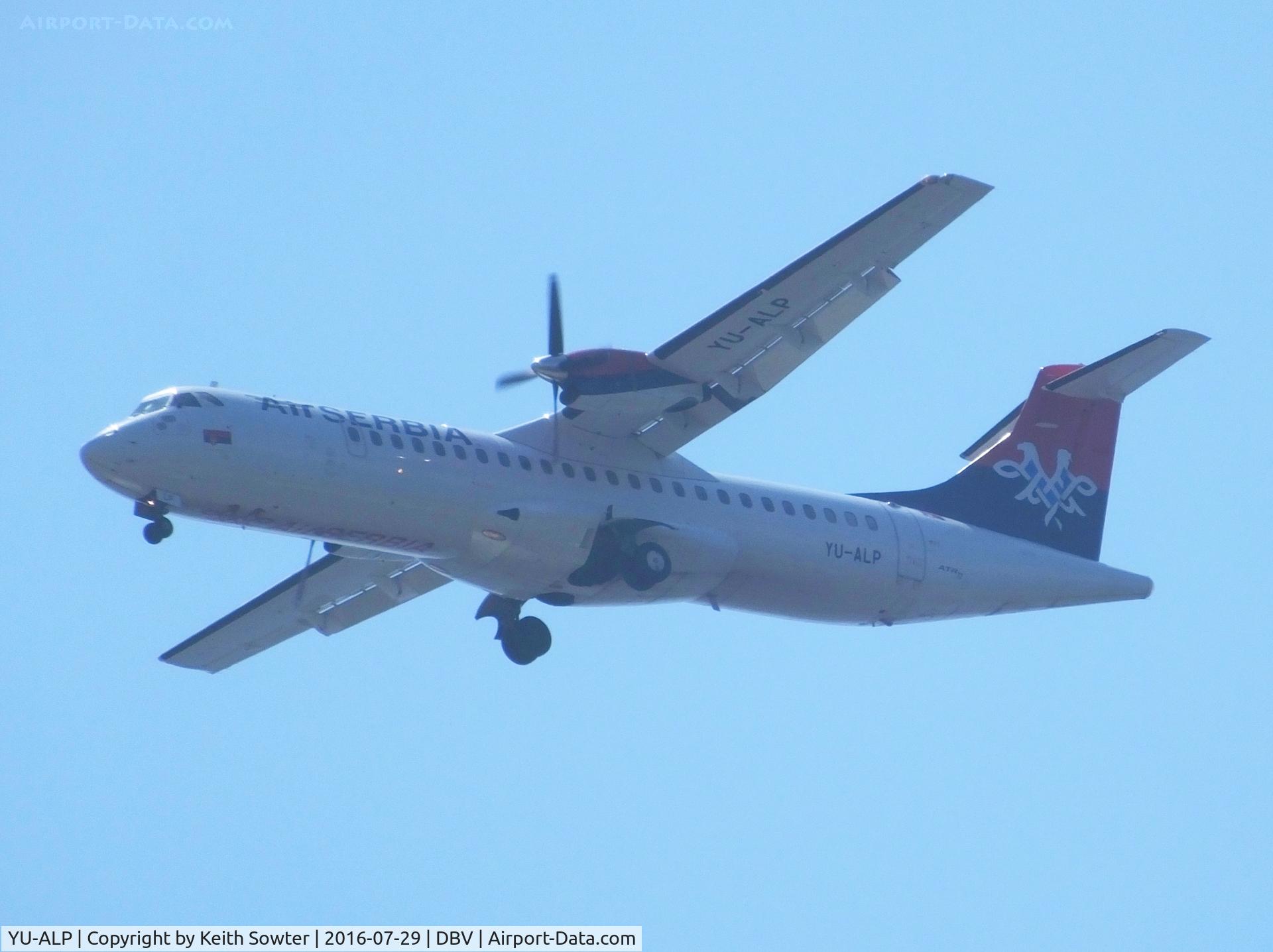 YU-ALP, 1990 ATR 72-202 C/N 189, short finals at Dubrovnik