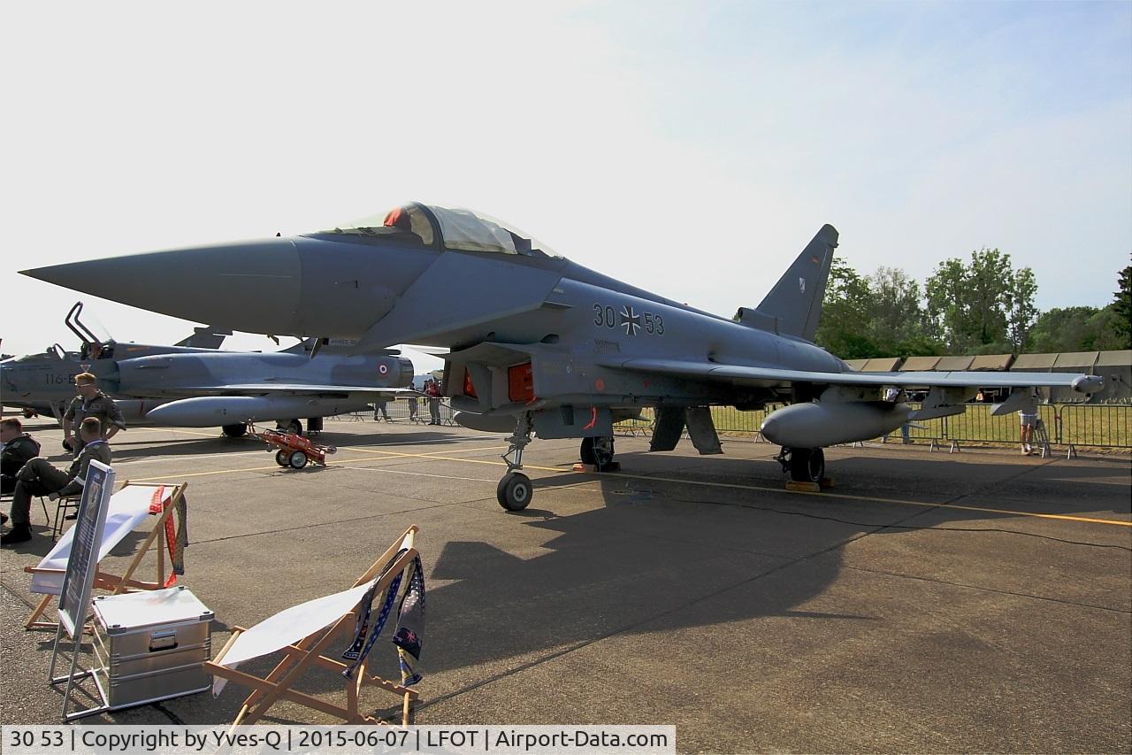 30 53, Eurofighter EF-2000 Typhoon S C/N GS038, German Air Force Eurofighter EF-2000 Typhoon, Static display, Tours-St Symphorien Air Base 705 (LFOT-TUF) Open day 2015