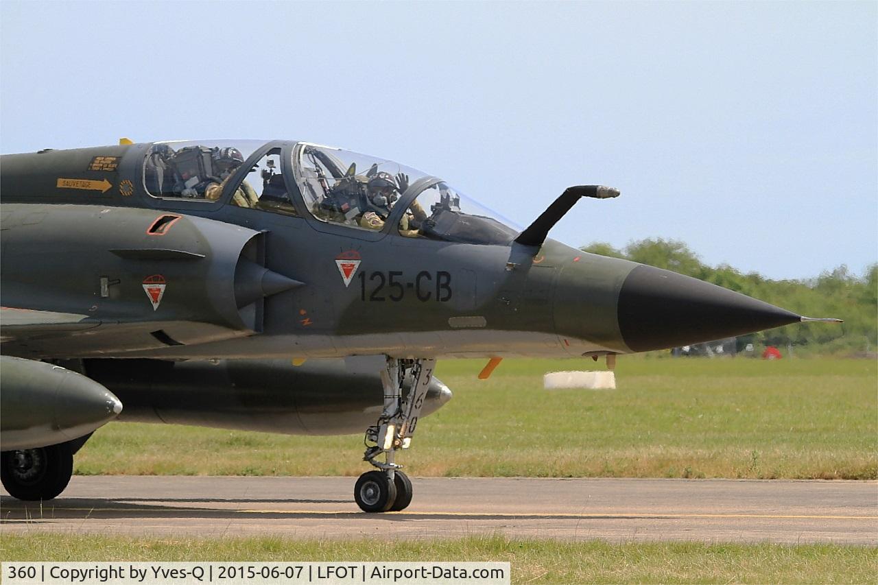360, Dassault Mirage 2000N C/N 338, Dassault Mirage 2000N (125-CB), Taxiing to parking area, Tours-St Symphorien Air Base 705 (LFOT-TUF) Open day 2015