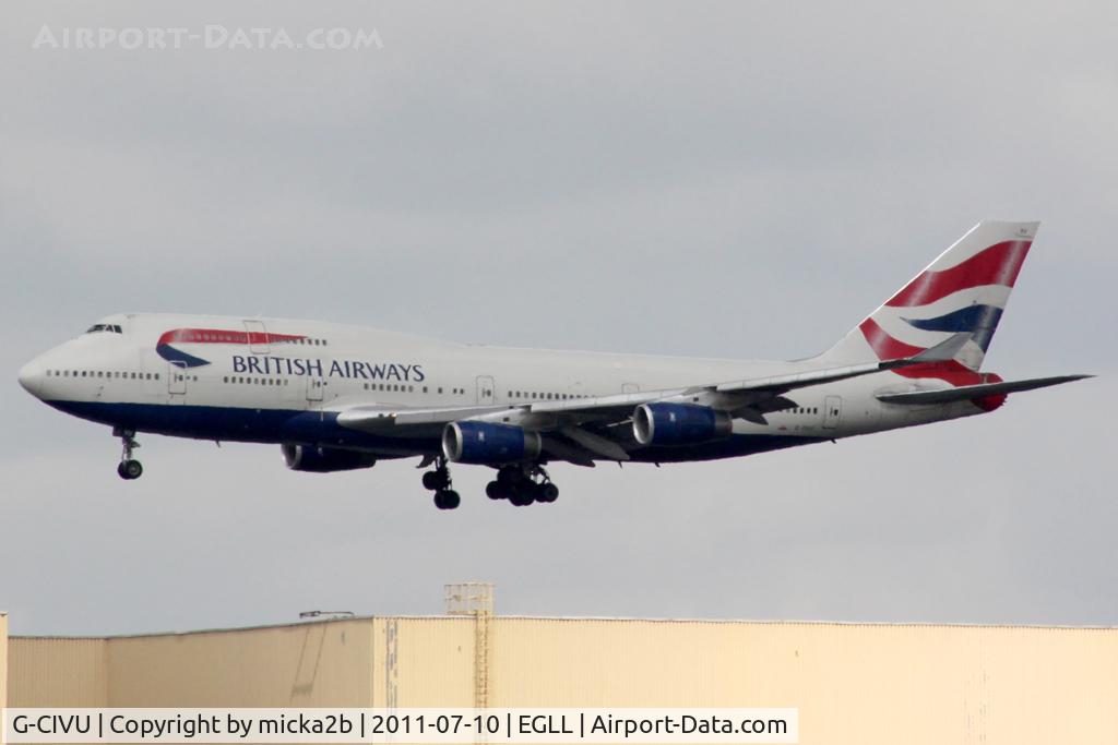 G-CIVU, 1998 Boeing 747-436 C/N 25810, Landing