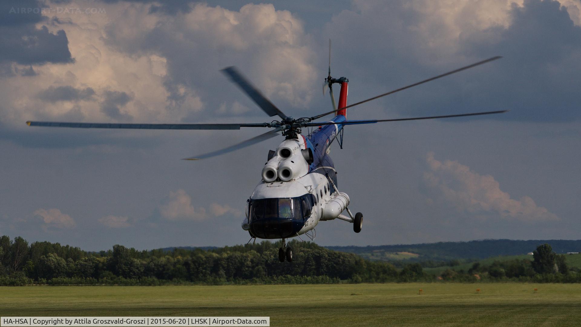 HA-HSA, 1980 Mil Mi-8T C/N 7970, Siófok-Kiliti Airport, Hungary