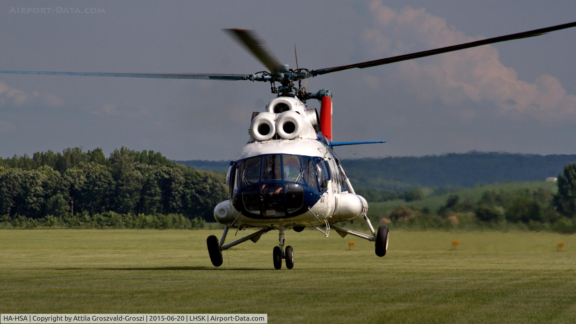 HA-HSA, 1980 Mil Mi-8T C/N 7970, Siófok-Kiliti Airport, Hungary