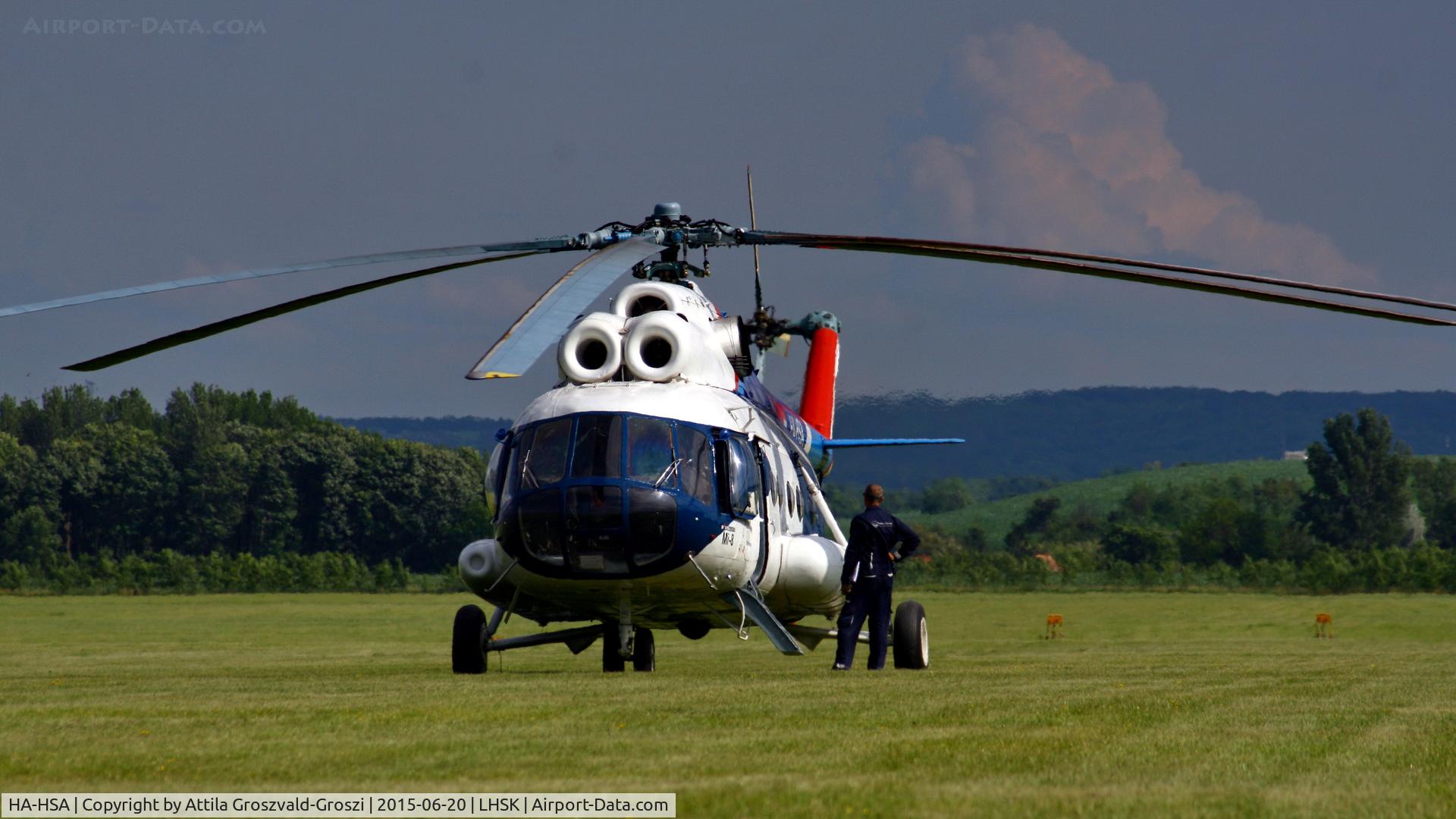 HA-HSA, 1980 Mil Mi-8T C/N 7970, Siófok-Kiliti Airport, Hungary