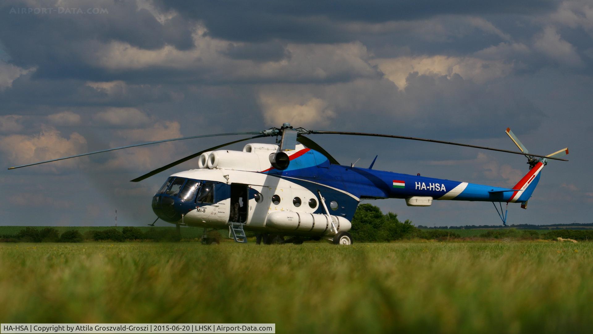 HA-HSA, 1980 Mil Mi-8T C/N 7970, Siófok-Kiliti Airport, Hungary