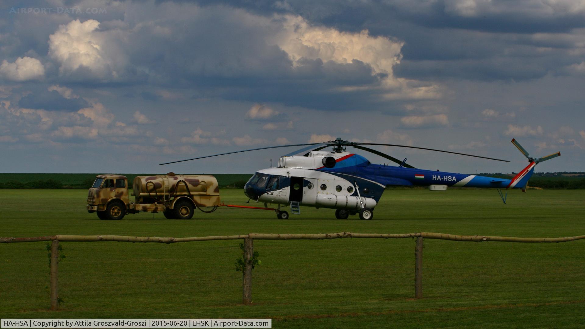 HA-HSA, 1980 Mil Mi-8T C/N 7970, Siófok-Kiliti Airport, Hungary