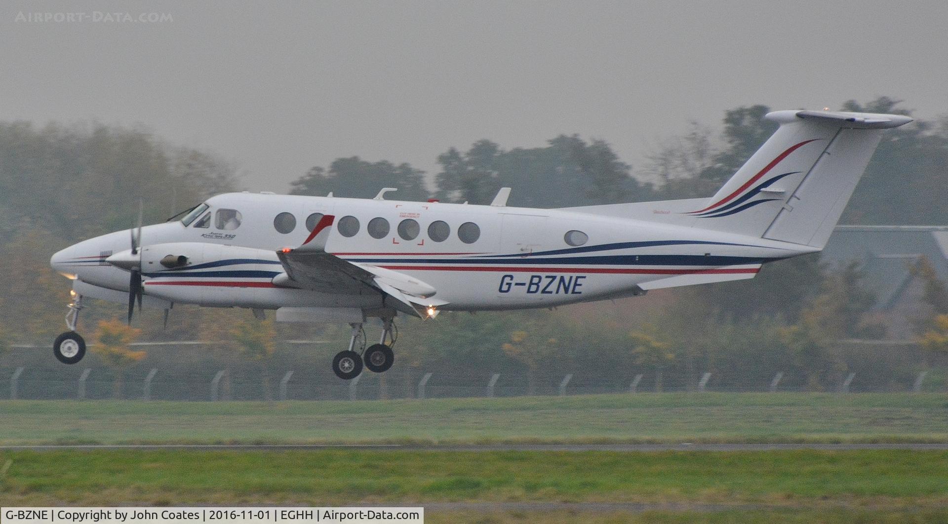 G-BZNE, 2000 Raytheon King Air 350 (B300) C/N FL-286, Arriving through the mist