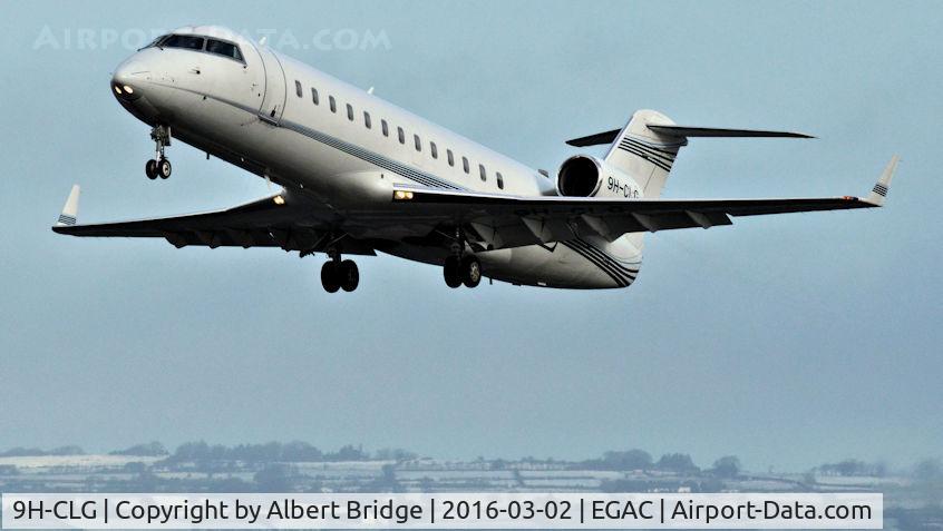 9H-CLG, 2006 Bombardier Challenger 850 (CL-600-2B19) C/N 8063, Departing Belfast City.