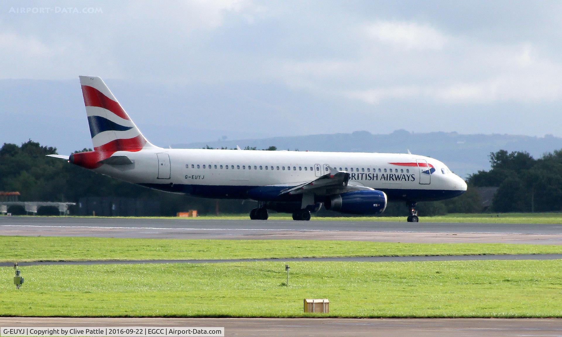 G-EUYJ, 2010 Airbus A320-232 C/N 4464, BA taxy for departure at EGCC
