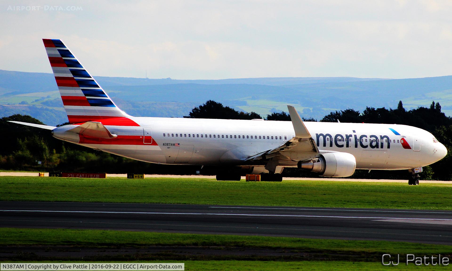 N387AM, 1994 Boeing 767-323 C/N 27184, At EGCC