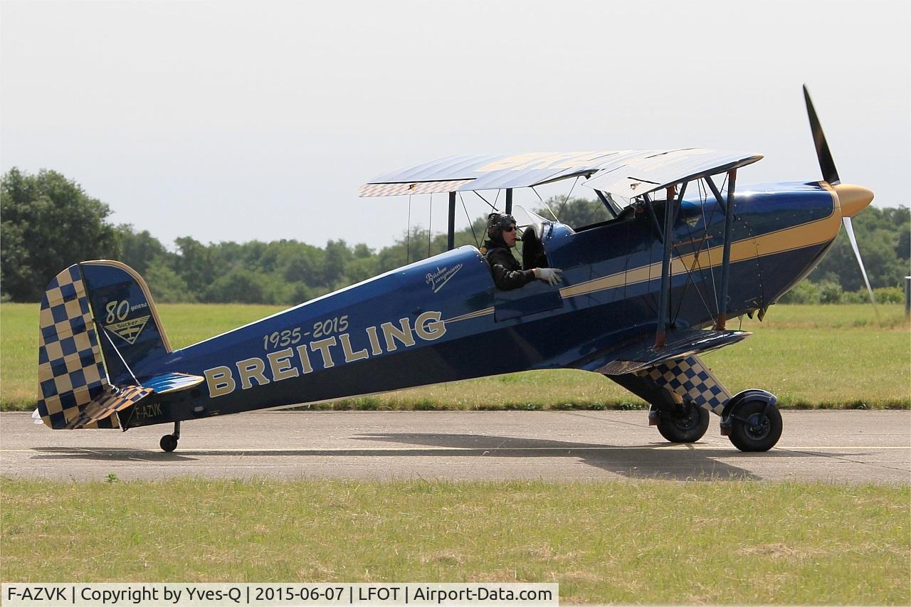 F-AZVK, 1935 Bucker Bu-131 Jungmann C/N 27, Bucker Bu-131 Jungmann, Taxiing to parking area, Tours-St Symphorien Air Base 705 (LFOT-TUF) Open day 2015