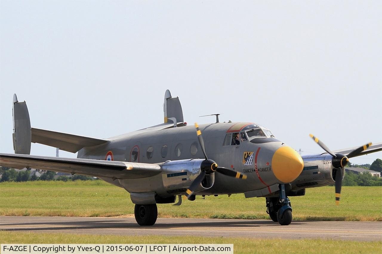 F-AZGE, 1951 Dassault MD-312 Flamant C/N 158, Dassault MD-312 Flamant, Taxiing to parking area, Tours-St Symphorien Air Base 705 (LFOT-TUF) Open day 2015