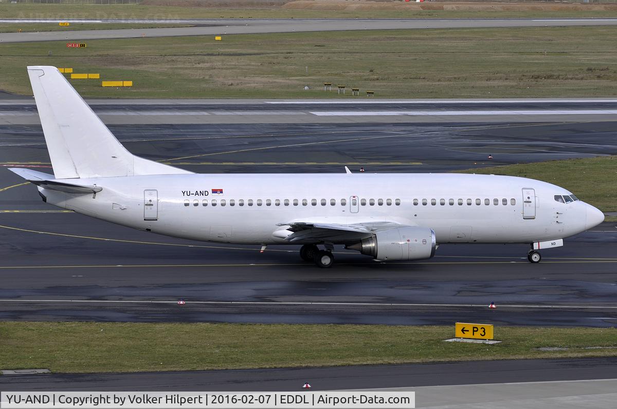 YU-AND, 1985 Boeing 737-3H9 C/N 23329/1134, at dus