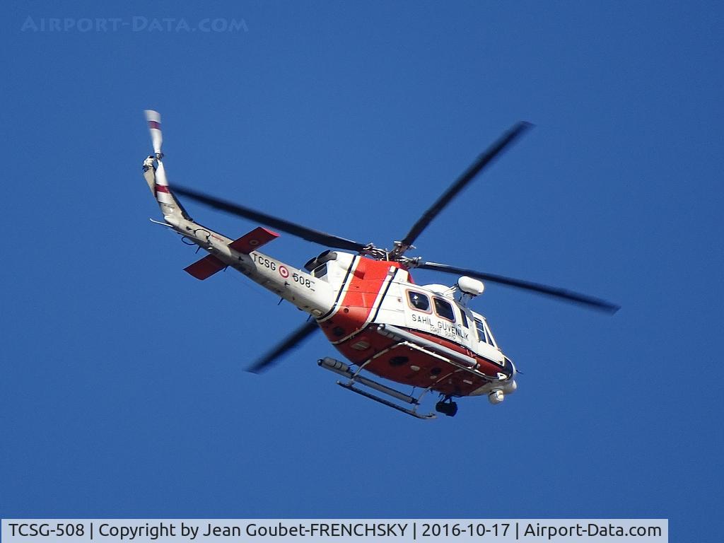 TCSG-508, Agusta AB-412EP Grifone C/N 25938, Turkish Coast Guard near Gumuldur beach