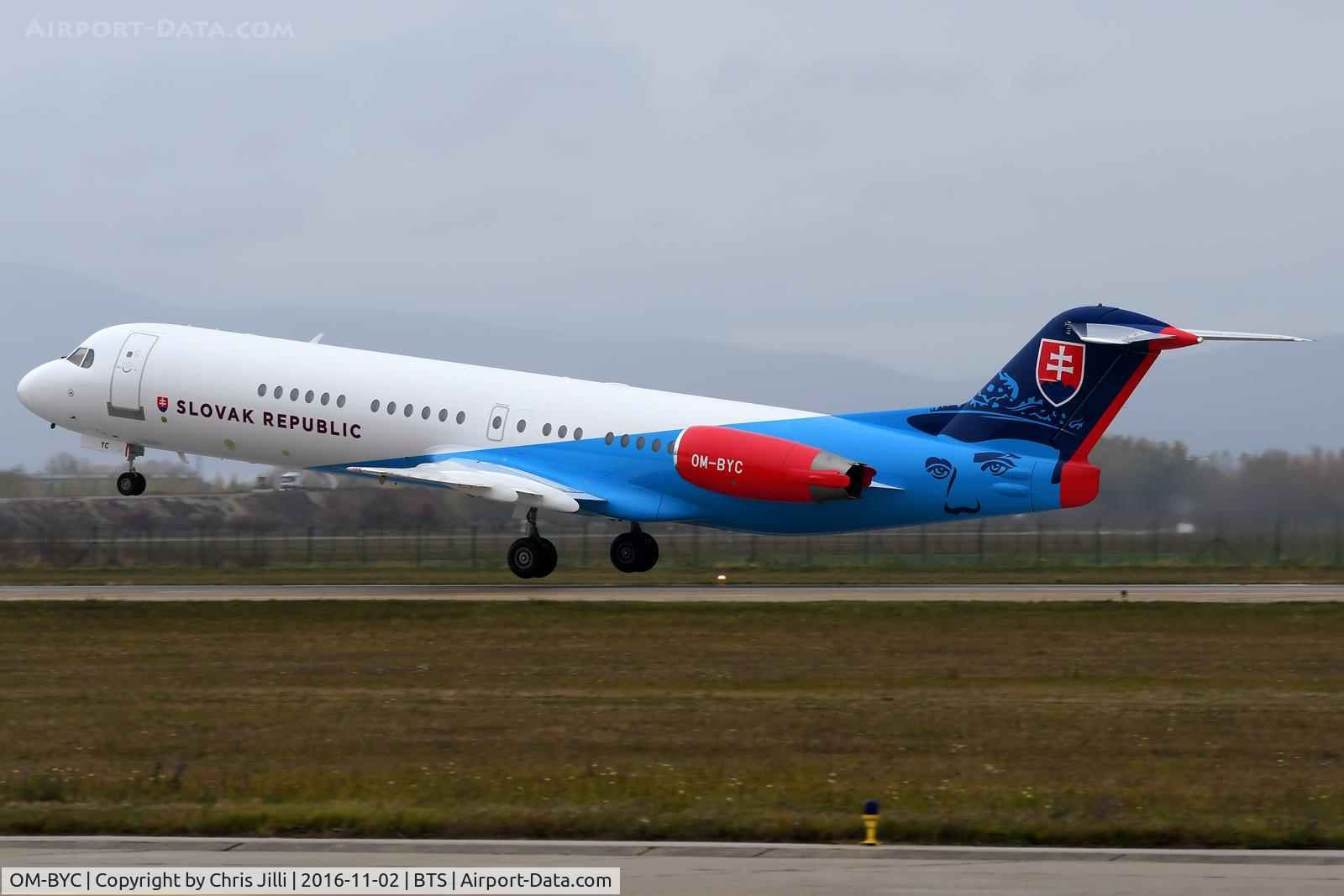 OM-BYC, 1991 Fokker 100 (F-28-0100) C/N 11368, Slovak Government Flying Service