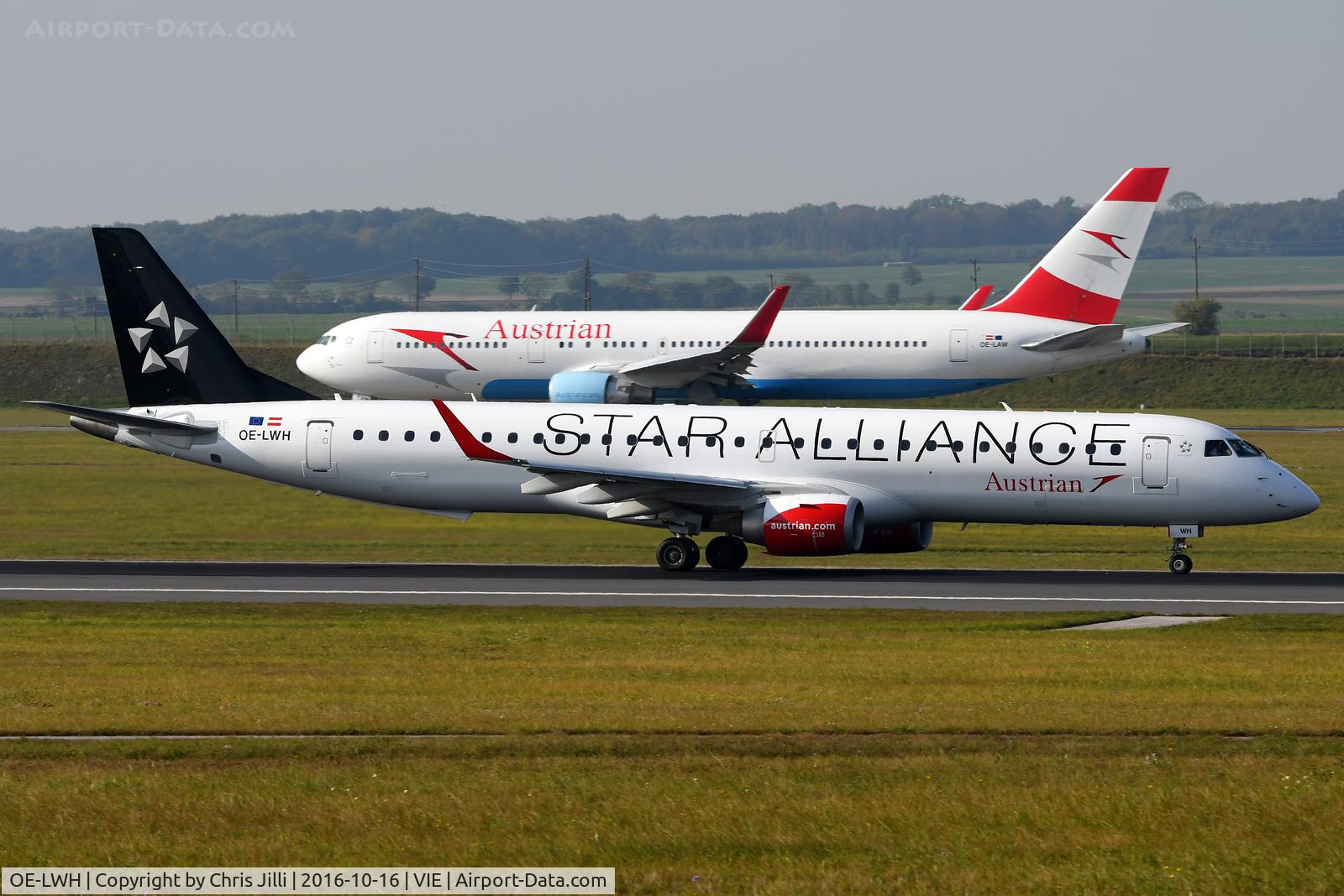 OE-LWH, 2011 Embraer 195LR (ERJ-190-200LR) C/N 19000486, Austrian AIrlines