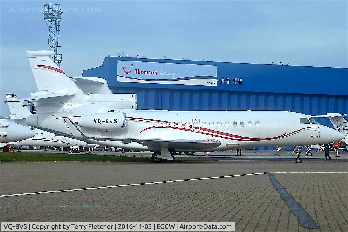 VQ-BVS, 2008 Dassault Falcon 7X C/N 48, 2008 Dassault Falcon 7X, c/n: 48 at Luton